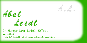 abel leidl business card